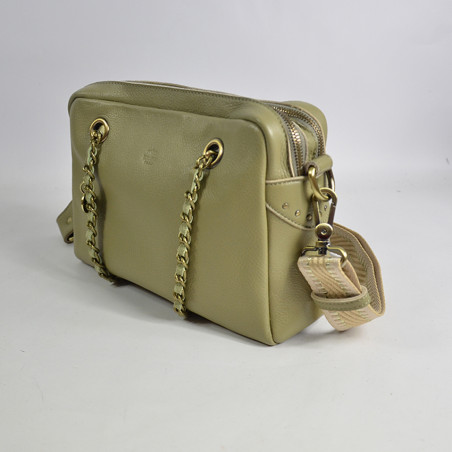 Mila Louise Nell C1 Sling Bag Grainy Leather Oyster
