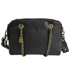 Mila Louise Nell C1 Satchel Grainy Leather Black