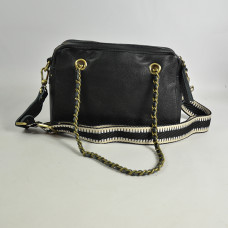 Mila Louise Nell C1 Satchel Grainy Leather Black