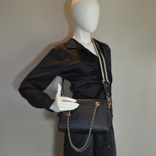 Mila Louise Nell C1 Satchel Grainy Leather Black