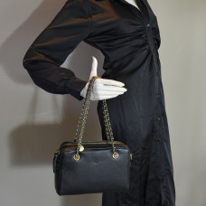 Mila Louise Nell C1 Satchel Grainy Leather Black