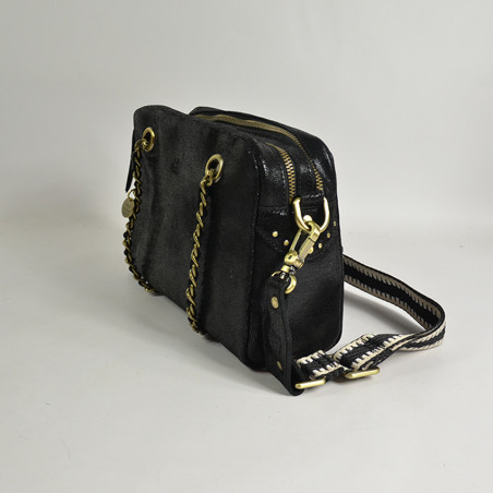 Mila Louise Nell C1 Satchel Grainy Leather Black