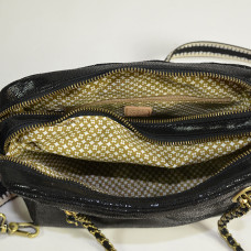 Mila Louise Nell C1 Satchel Grainy Leather Black