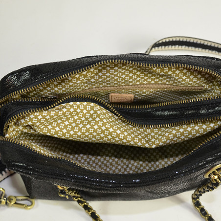Mila Louise Nell C1 Satchel Grainy Leather Black