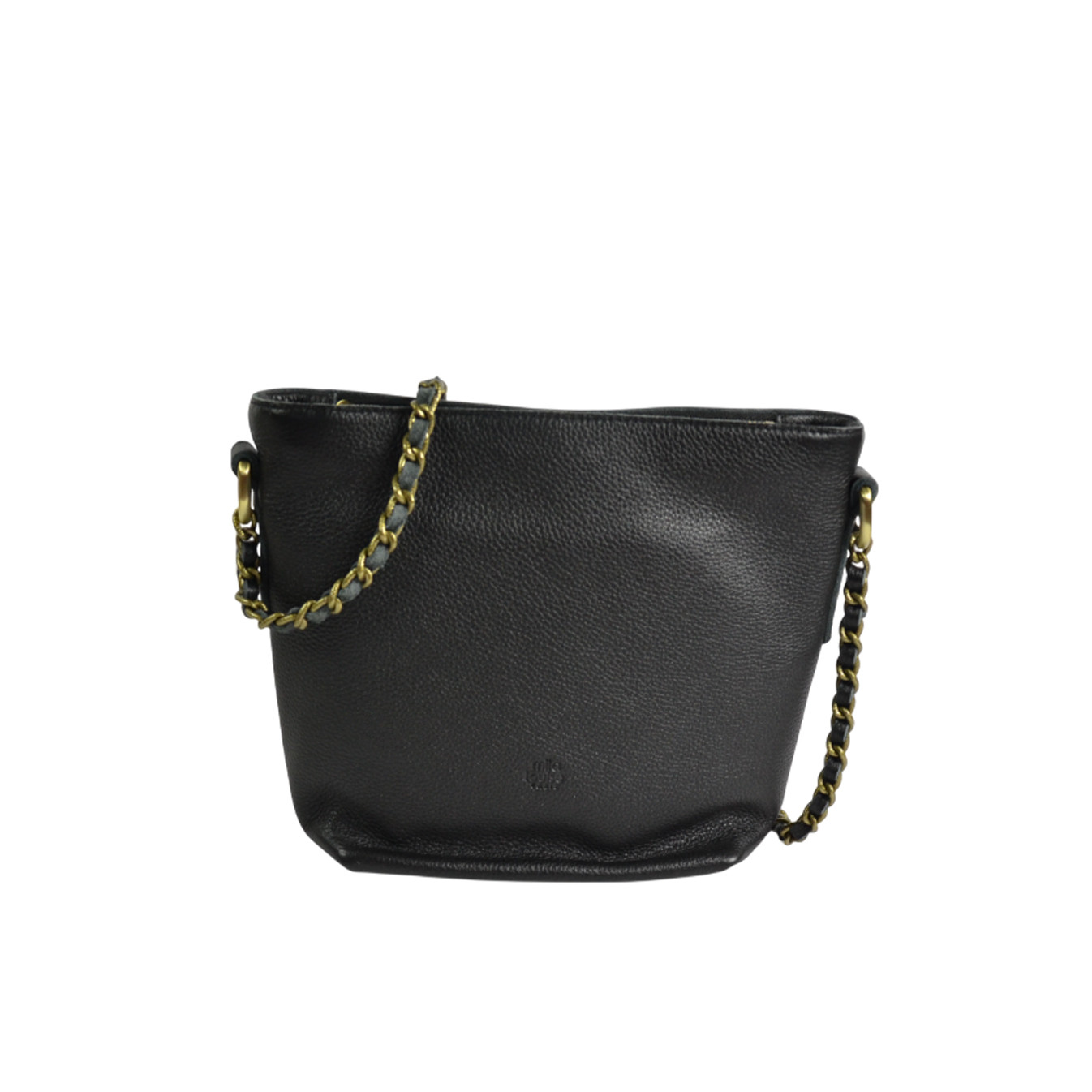 Mila Louise Nita C1 Shoulder Bag Grainy Leather Black