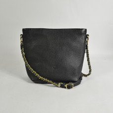 Mila Louise Nita C1 Sac A Bandoulière Cuir Grainé Noir dos