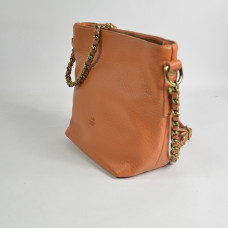 Mila Louise Nita C1 Sac A Bandoulière Cuir Grainé Tan cote