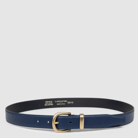 Lancaster Smooth Vachetta Leather Belt for Women M 601-024 Ash Blue