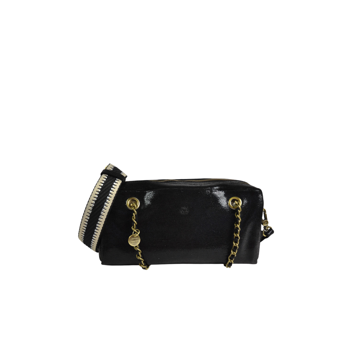 Mila Louise Nawell RX Trotter Bag Iridescent Leather Black