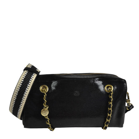 Mila Louise Nawell RX Trotter Bag Iridescent Leather Black