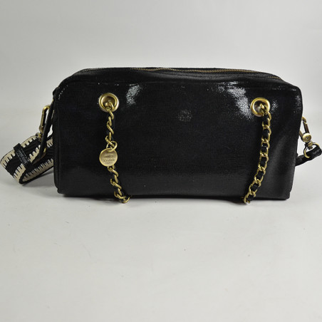 Mila Louise Nawell RX Trotter Bag Iridescent Leather Black