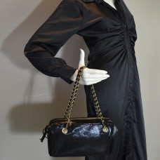 Mila Louise Nawell RX Trotter Bag Iridescent Leather Black