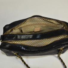 Mila Louise Nawell RX Trotter Bag Iridescent Leather Black