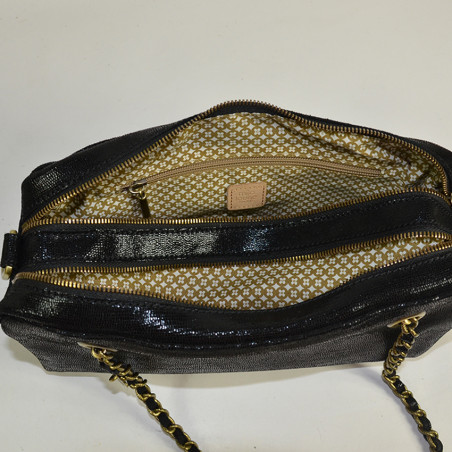 Mila Louise Nawell RX Trotter Bag Iridescent Leather Black