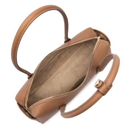 Lancaster Donna Cube Sac Baguette Aux Anses Longues 531-128 Moka ouvert