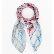 Desigual Grunge Lightweight Checkered Scarf Beige