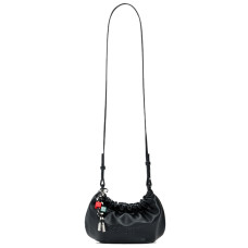 Desigual Half Logo Small Pouch Bag With Charms Black