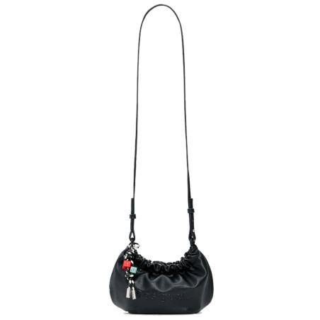 Desigual Half Logo Petit Sac Bourse Avec Charms Negro