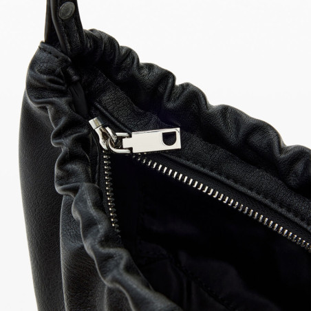 Desigual Half Logo Petit Sac Bourse Avec Charms Negro ouvert