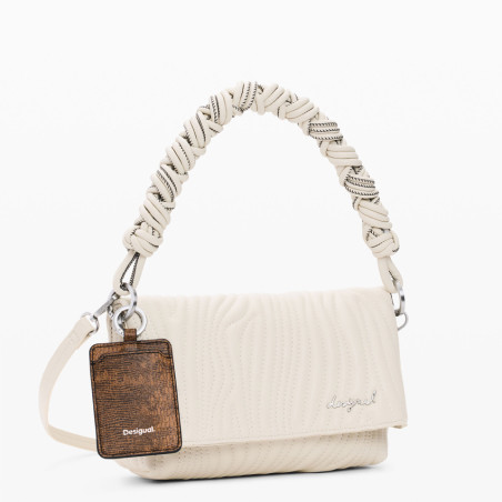 Desigual Helium Petit Sac A Main En Relief Crudo Beige côté