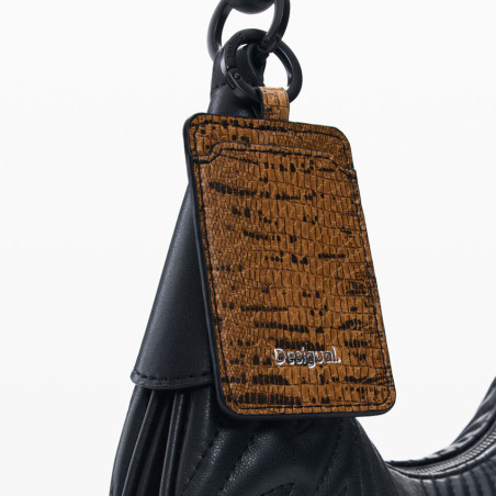 Desigual Helium Sac Demi-Lune En Relief Negro porte-cartes