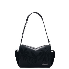 Desigual Mirenis Drawstring Bag M Embroidered With Charms Black