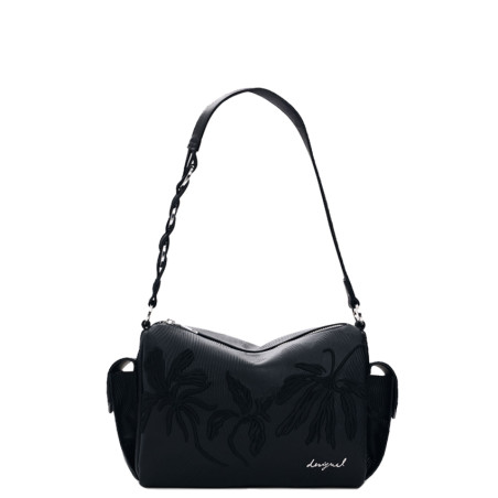 Desigual Mirenis Drawstring Bag M Embroidered With Charms Black