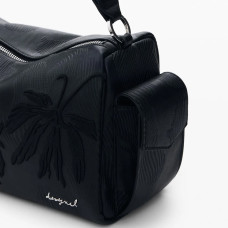 Desigual Mirenis Drawstring Bag M Embroidered With Charms Black