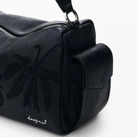 Desigual Mirenis Drawstring Bag M Embroidered With Charms Black