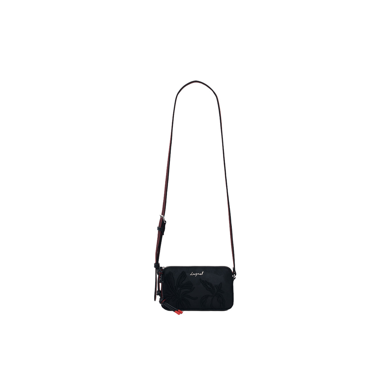 Desigual Mirenis Small Crossbody Embroidered Black Bag