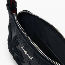Desigual Mirenis Small Crossbody Embroidered Black Bag