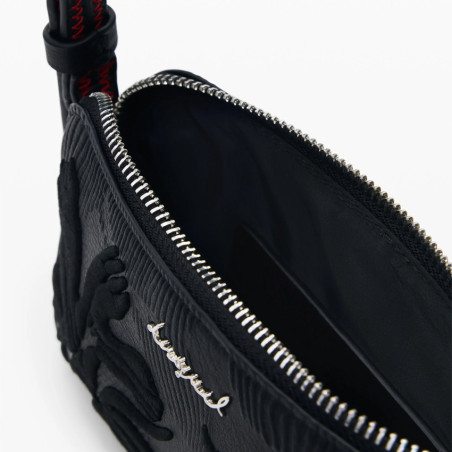 Desigual Mirenis Small Crossbody Embroidered Black Bag