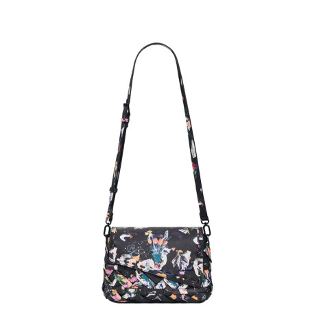 Desigual Osmio Small Crossbody Woven Floral Multicolor Black