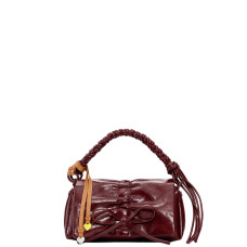 Desigual Rodio Small Crossbody Sparkling Bag with Bow Burgundy