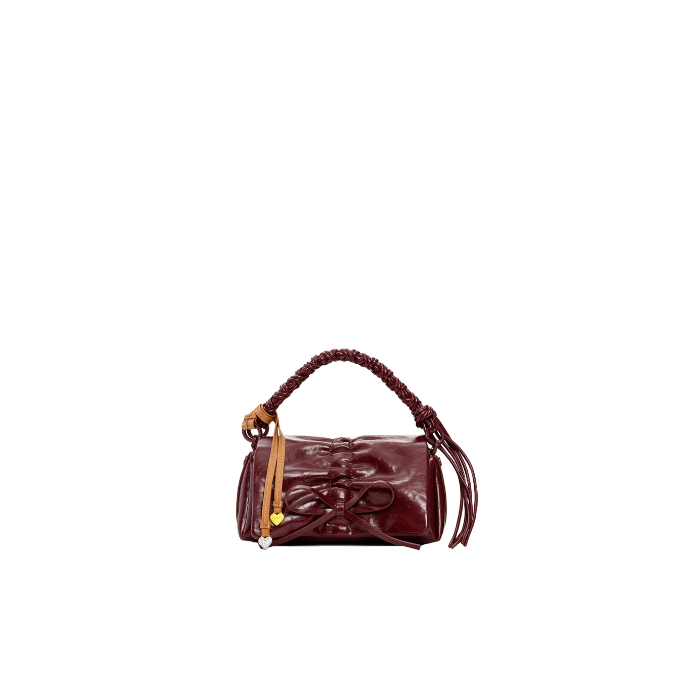 Desigual Rodio Small Crossbody Sparkling Bag with Bow Burgundy