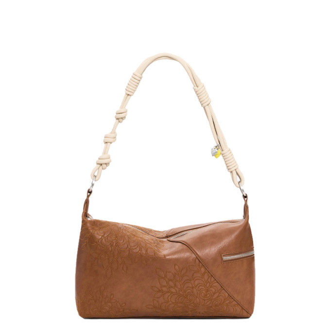 Desigual Sierra Sac Porté Epaule M Brodé Camel