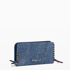 Desigual Torio Zippered Companion In Denim