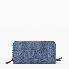Desigual Torio Zippered Companion In Denim