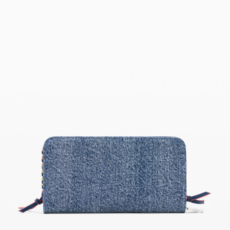 Desigual Torio Zippered Companion In Denim