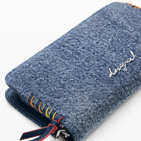 Desigual Torio Zippered Companion In Denim
