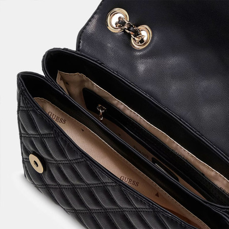 Guess Giully II Quilted Shoulder Bag Black
