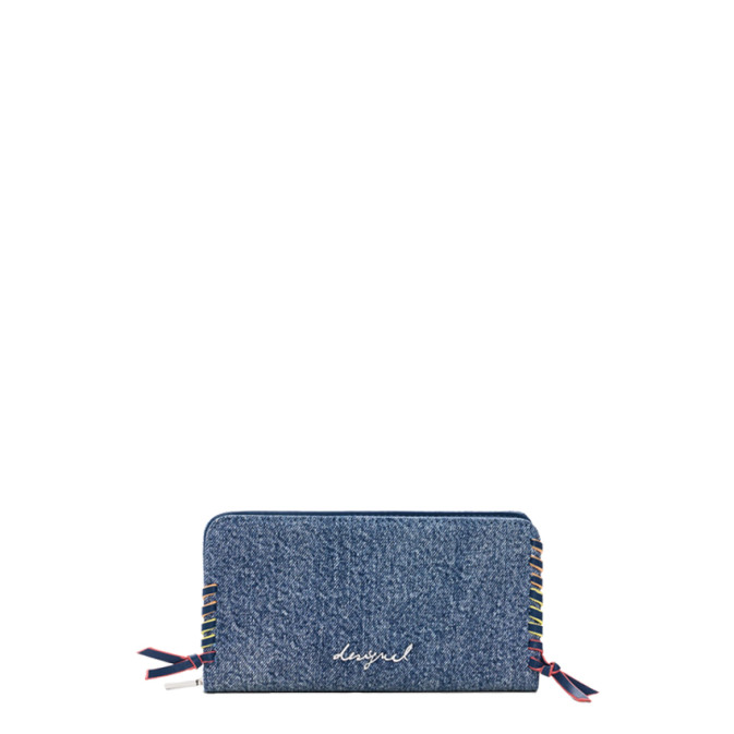 Desigual Torio Zippered Companion In Denim