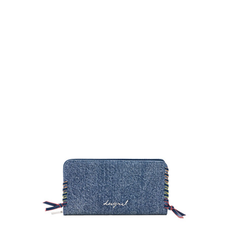Desigual Torio Zippered Companion In Denim