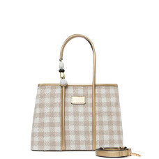 Lollipops Samantha Sac Shopping Et Bijoux Tressé Beige