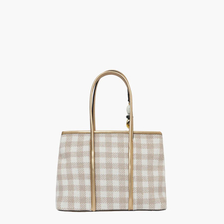 Lollipops Samantha Woven Beige Shopping Bag with Jewelry