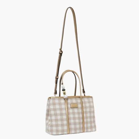 Lollipops Samantha Sac Shopping Et Bijoux Tressé Beige côté