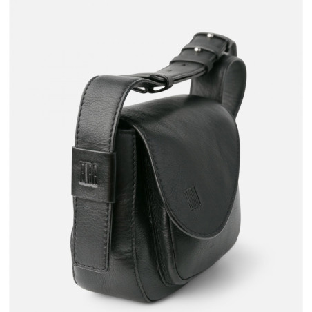 Biba Blunt Crossbody Saddle Bag Black