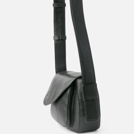 Biba Blunt Crossbody Saddle Bag Black