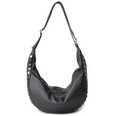 Biba Bowie Hobo Bag BOI3L in Black Leather