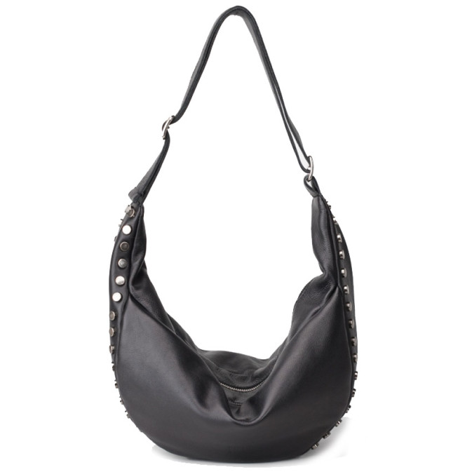 Biba Bowie Hobo Bag BOI3L in Black Leather